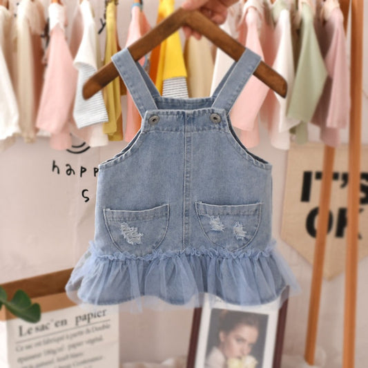 Baby Girl Denim Strap Dress