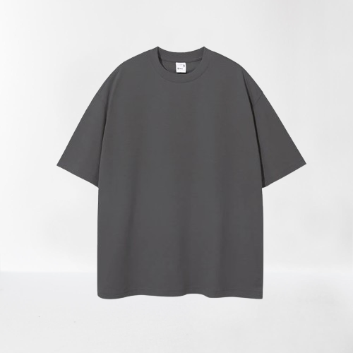 Mock Neck Plus Size Drop Shoulder Blank T-shirt For Men