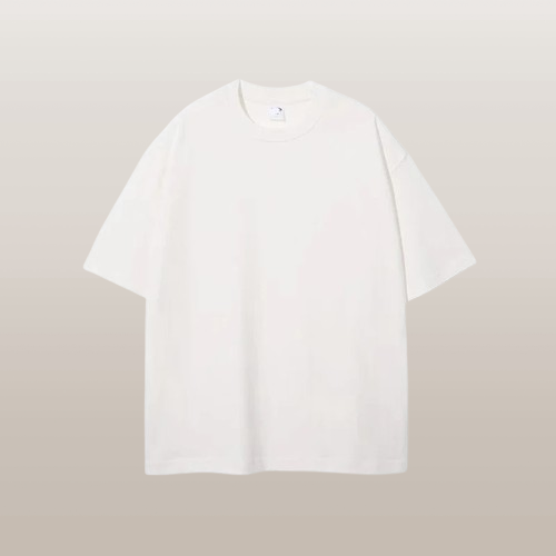 Mock Neck Plus Size Drop Shoulder Blank T-shirt For Men