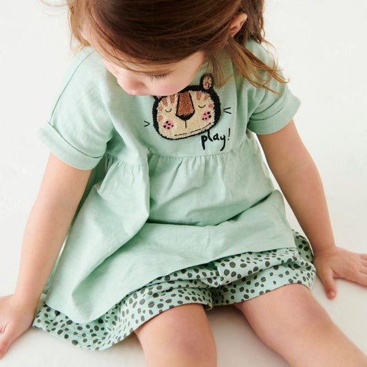 Kids Casual Set Shorts and Blouse with Lion Design